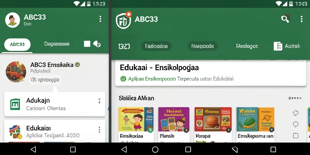Antarmuka aplikasi ABC33 yang mudah digunakan dan informatif.
