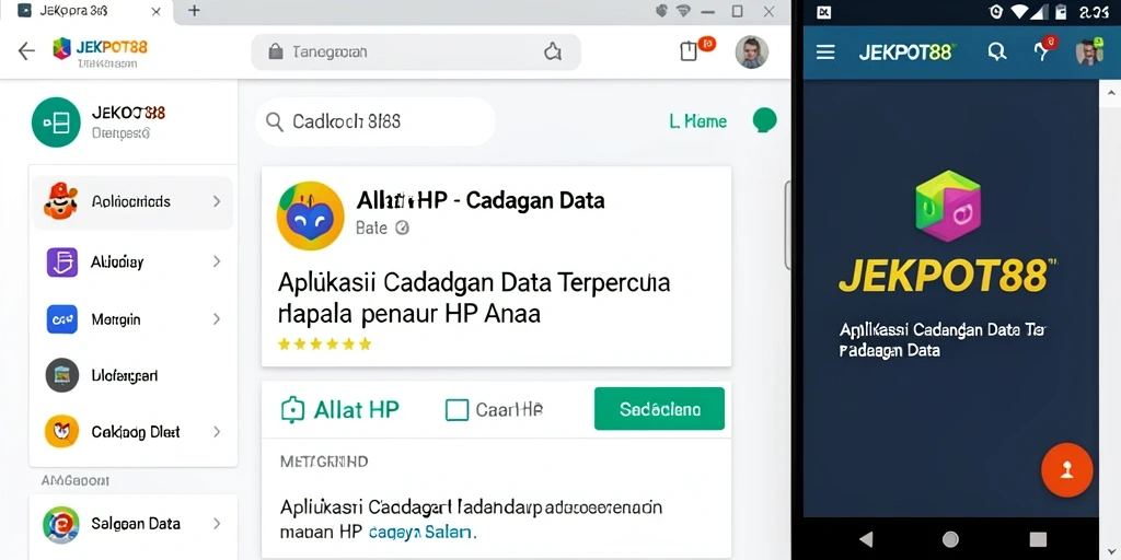 Tampilan antarmuka JEKPOT88 untuk cadangan data yang efisien dan mudah digunakan.
