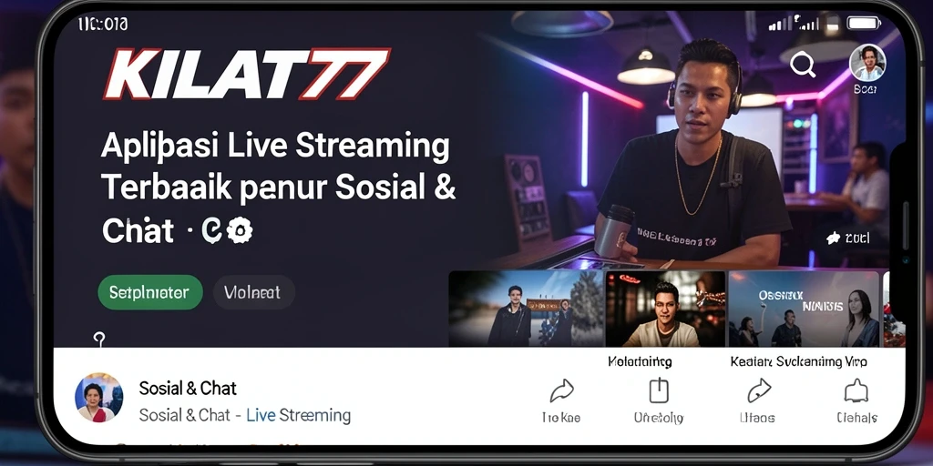 Antarmuka KILAT77 saat live streaming yang menarik dan interaktif.