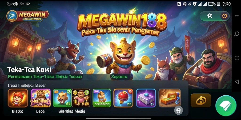 Antarmuka menarik dan penuh warna dari MEGAWIN188.