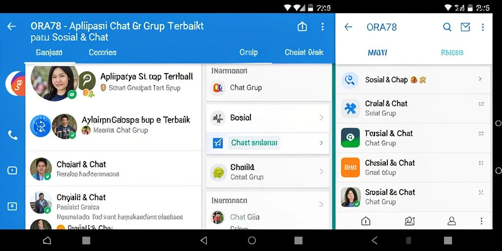 Tampilan antarmuka ORA78 yang menarik untuk Chat Grup.