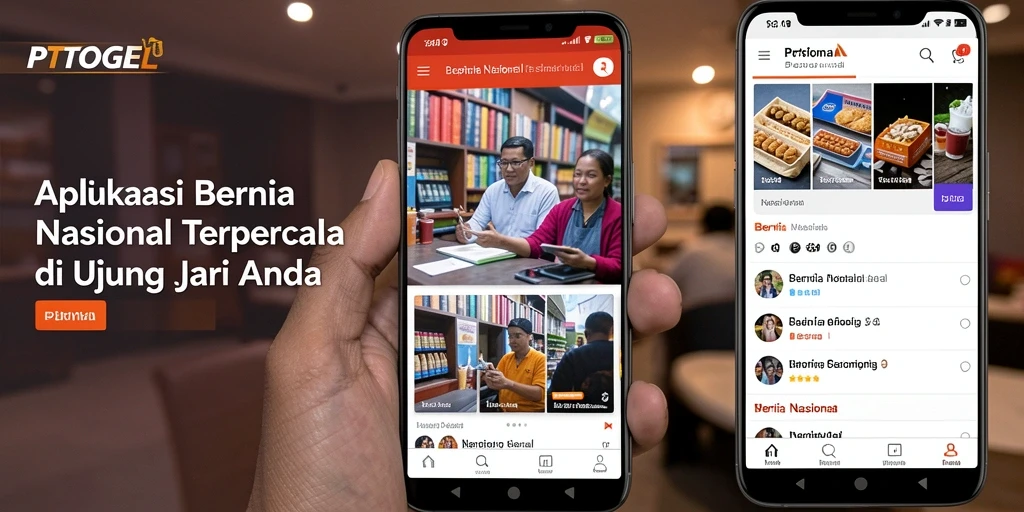 Tampilan antarmuka PTTOGEL yang informatif dan menarik.