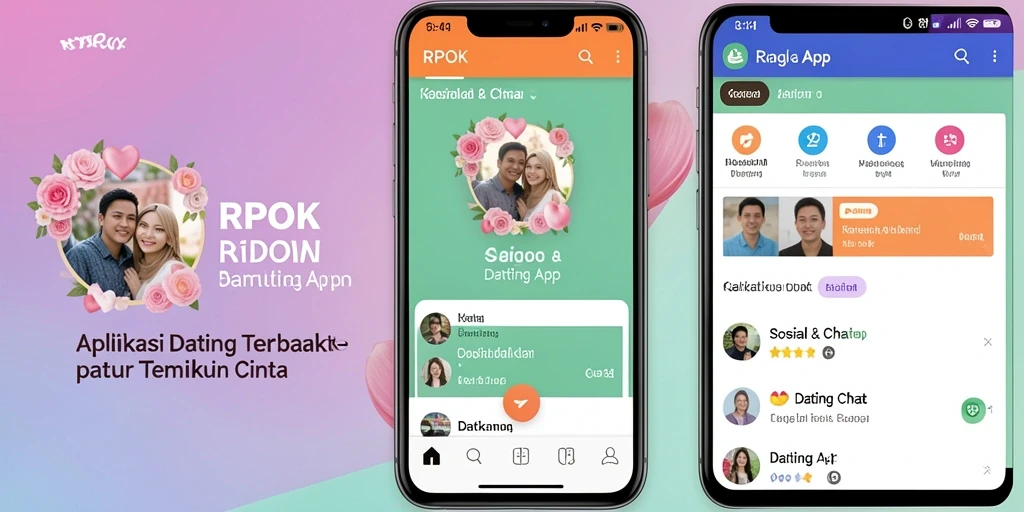 Tampilan antarmuka RPOK yang menarik untuk aplikasi Dating App.