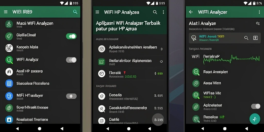 Tampilan antarmuka RR89 dengan fitur analisis WiFi yang lengkap.