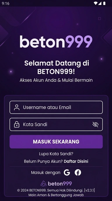 Masuk ke akun beton999 dengan mudah dan cepat.